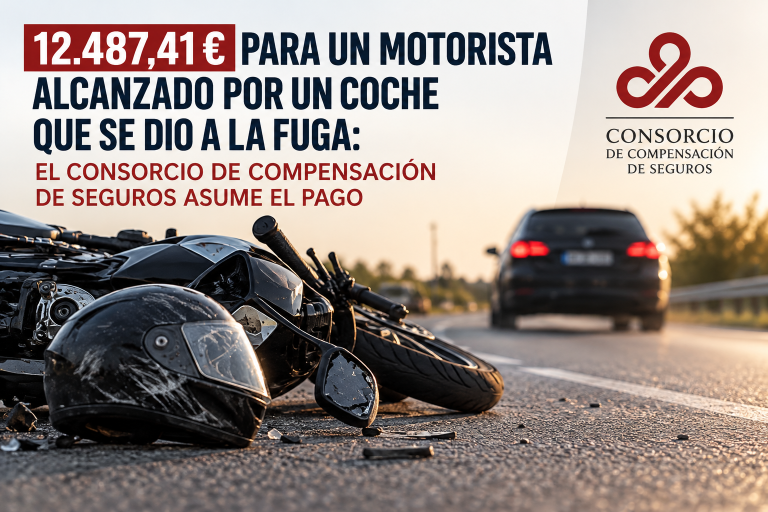 Indemnización por accidente de moto y fuga